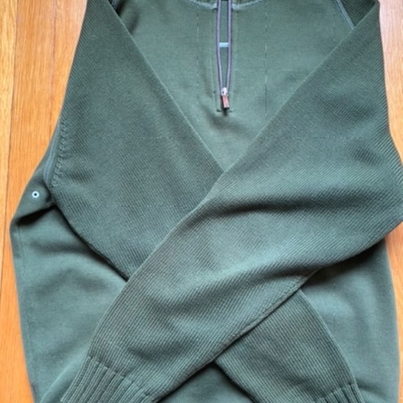Tommy Bahama 1/4 Zip Sweatshirt Pullover Mens Size L Long Sleeve Green - Picture 3 of 5